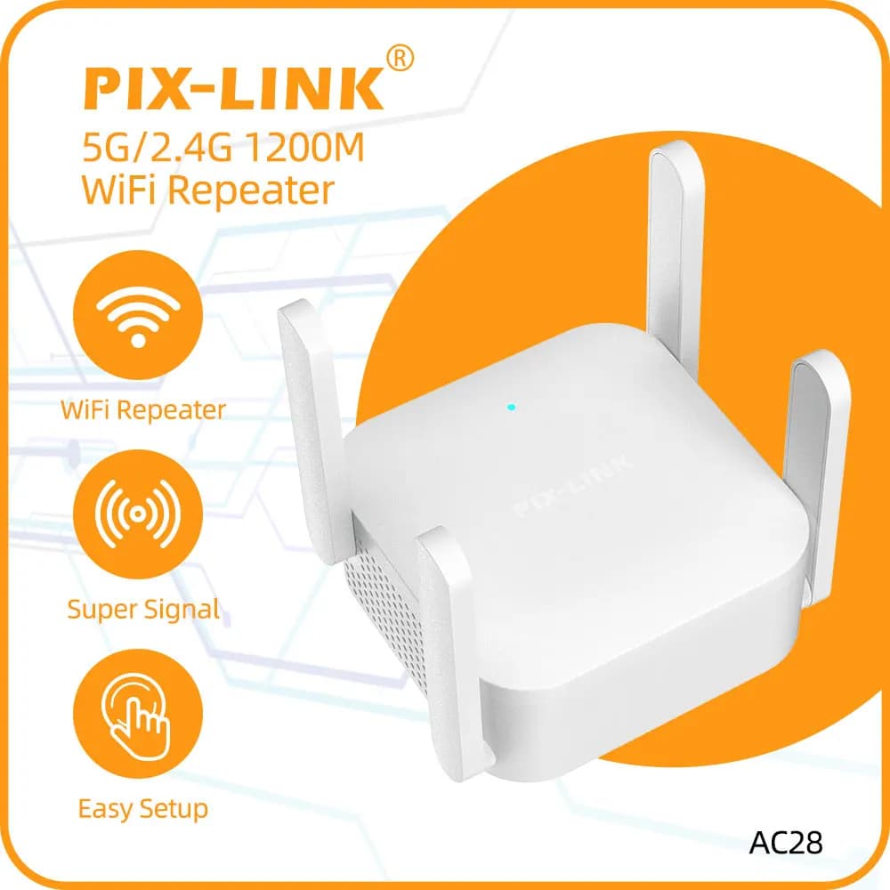 PIX-LINK AC281200mbps Ripetitore Wireless Dual Band Wifi Extender Router WIFI Amplificatore Wireless portatile a lungo raggio Wifi Booster