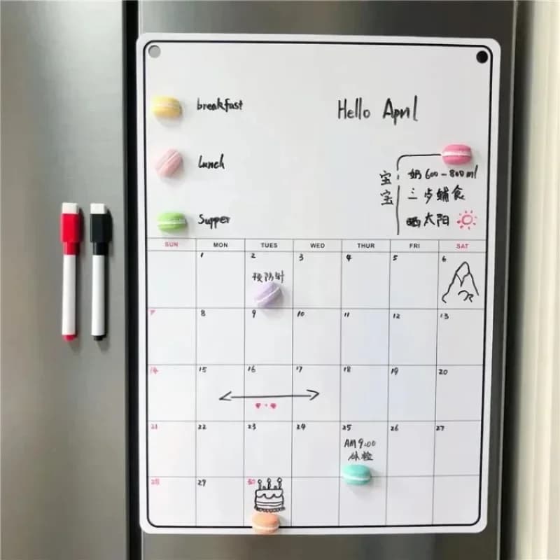 Frigorifero calendario magnetico bordo mensile settimanale Planner frigorifero adesivo magnetico nota morbida messaggio adesivo decorazione della casa