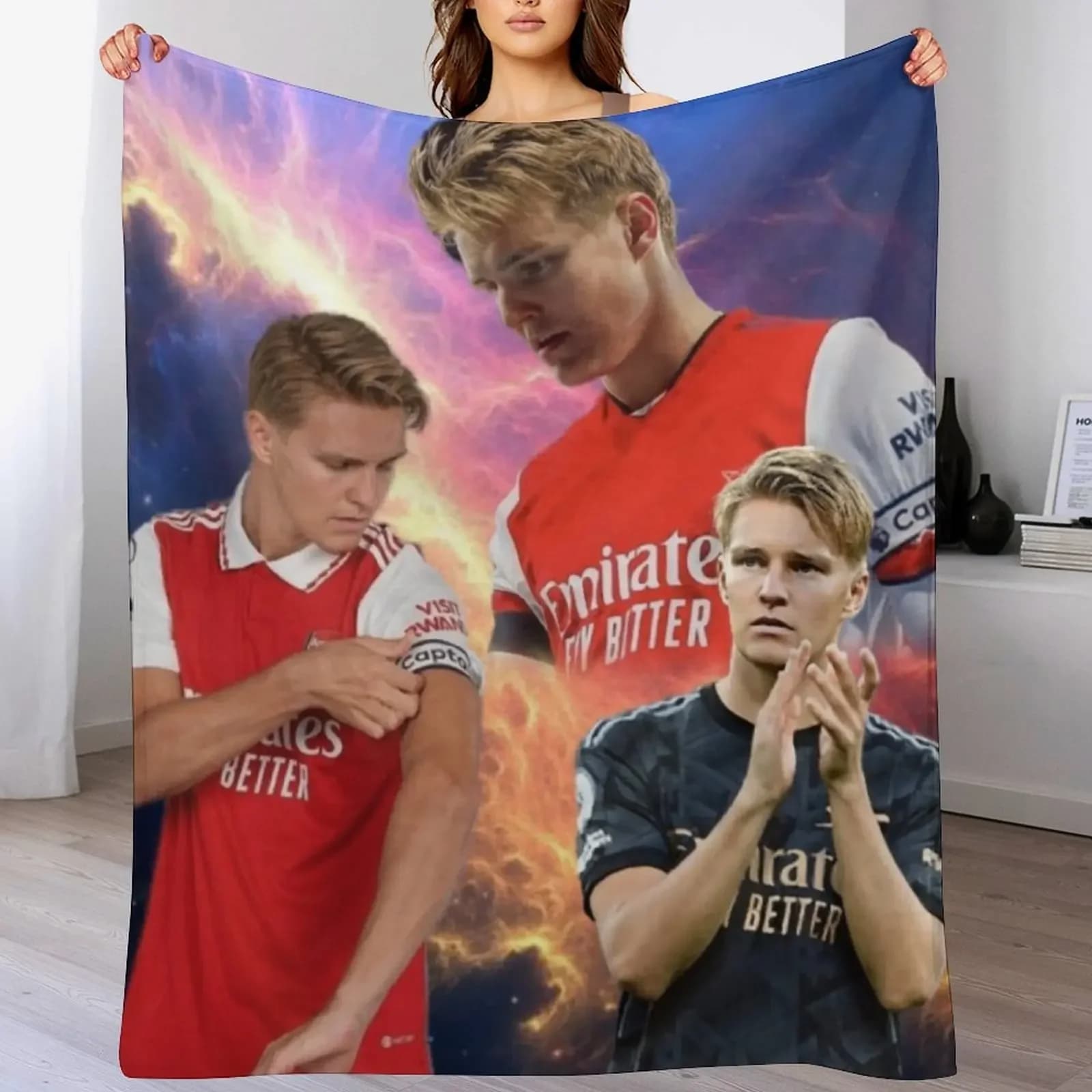 Odegaard Throw Pillows Throw Blanket Coperta leggera e traspirante per adulti e bambini