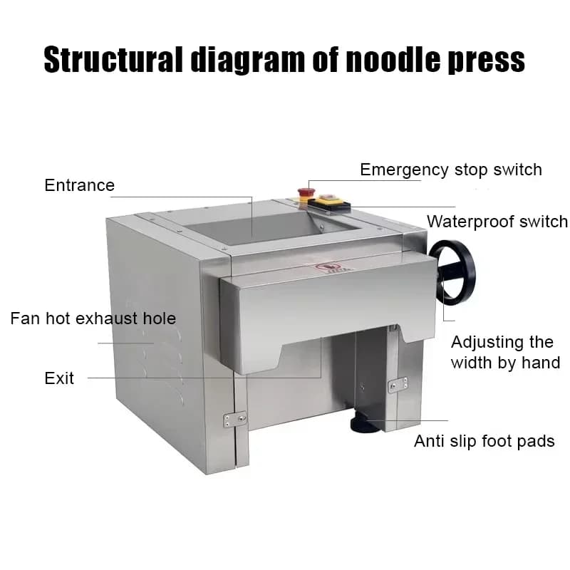 PBOBP Macchina per noodle freschi Tagliatelle elettriche Pressa per pasta Macchina per fare noodle Macchine alimentari per pasta