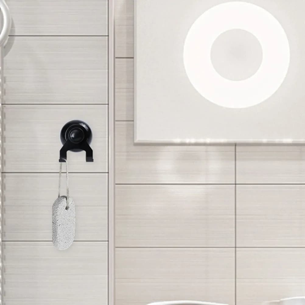 2 Pezzi Ganci a Ventosa in Acciaio Inossidabile e Plastica per Bagno e Cucina, Organizzatori Resistenti per Uso Domestico