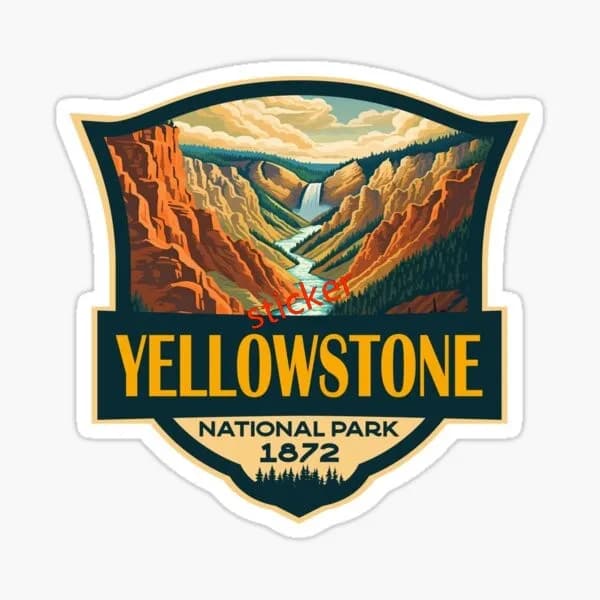 Adesivi avventurosi Decorazione decalcomania del Parco Nazionale Yellowstone per paraurti moto Suv Laptop Windows Parabrezza Bagagli