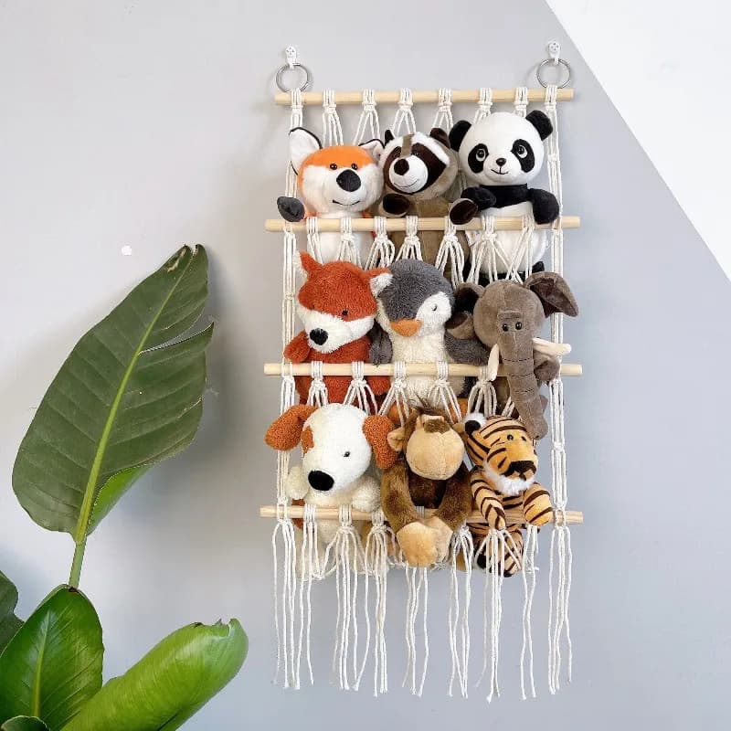 Stuffed Animal Storage Hammock Stuffed Animal Net With Hanging Hooks HangingToy Organizer For Children'sRoom Nursery Photography