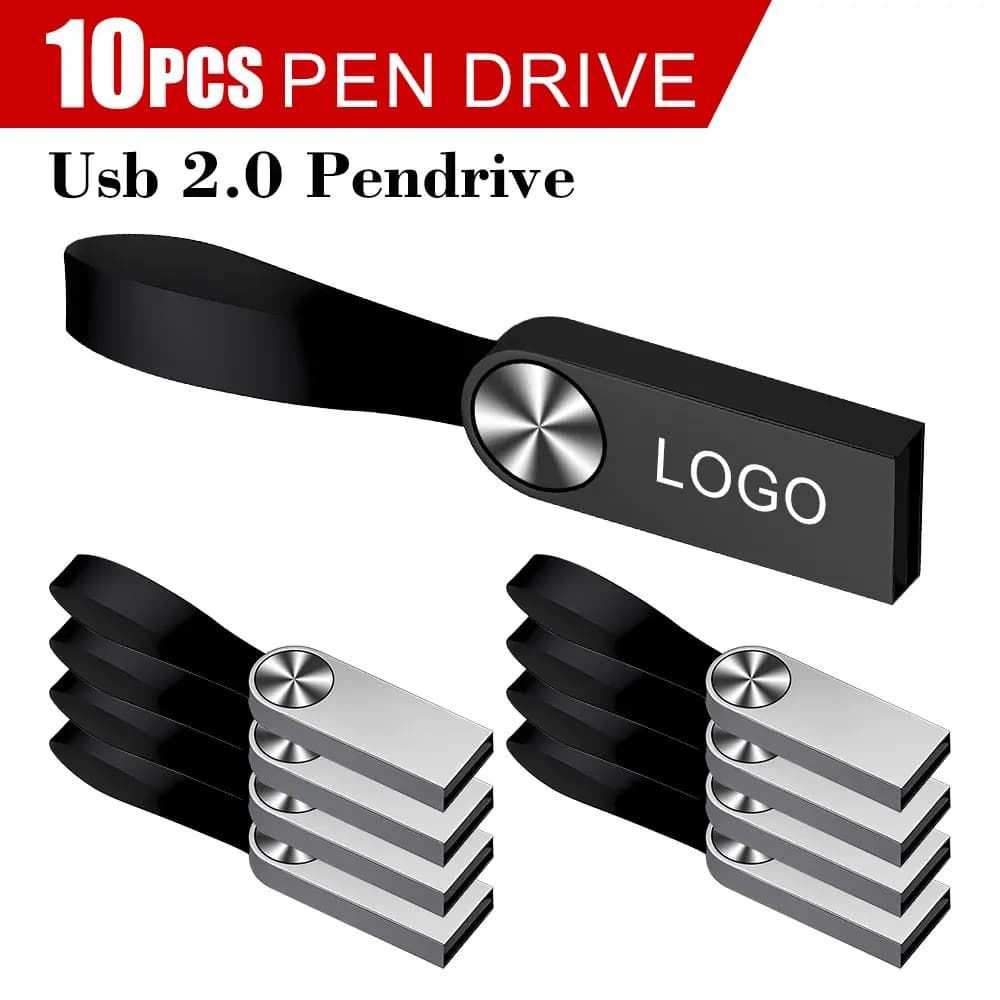 10 pz chiavetta USB 64 GB 32 GB 16 GB 8 GB 4 GB mini pen drive pendrive impermeabile u disco memoria cel chiavetta USB regalo creativo USB