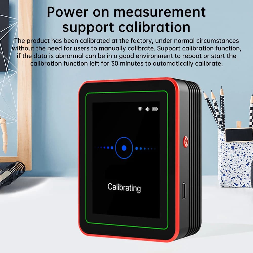 Home Air Quality Monitor Tuya WiFi 15 in 1 TFT Display Portable AQI PM0.3 PM1.0 PM2.5 PM10 CO CO2 TVOC HCHC Tester APP Monitor
