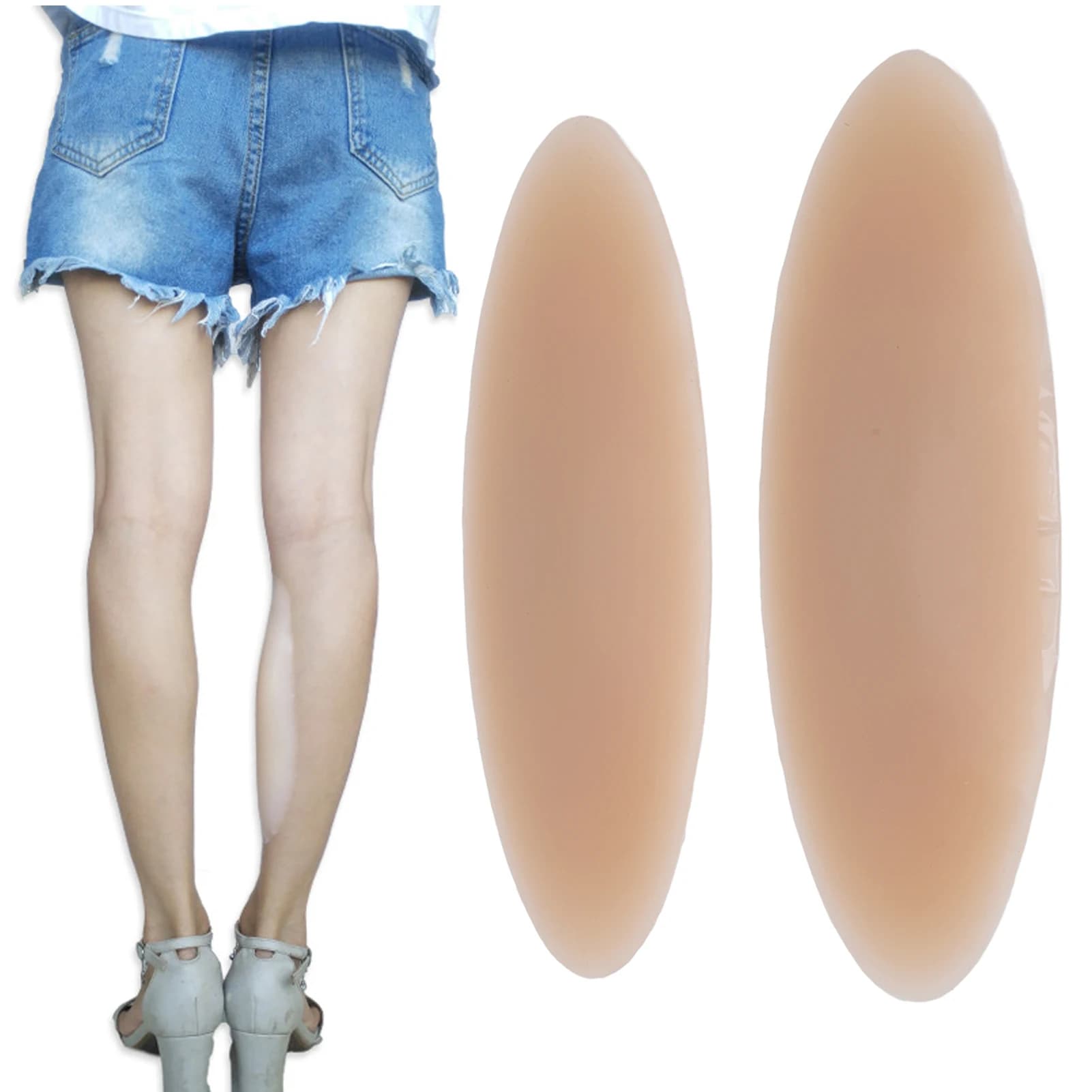 120 g/paia silicone pads for calves for studded legs or thin beauty supply for body skin color silicone leg concealer for calve legs