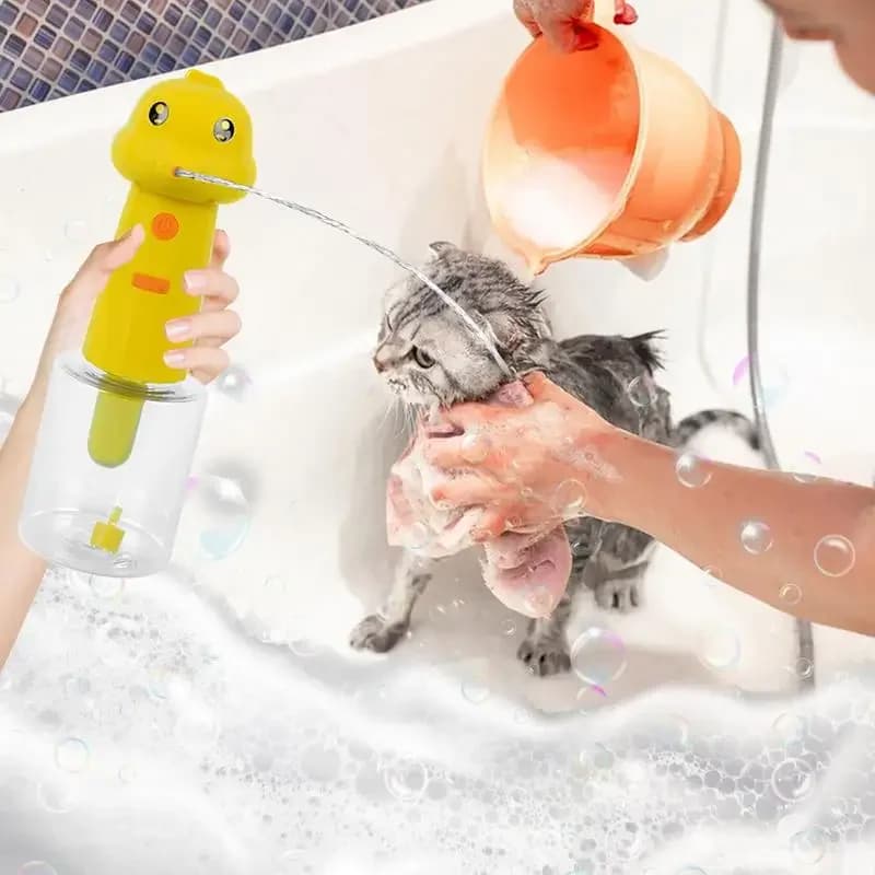 Foam Soap Dispenser Machine Automatic Shampoo Dispenser Sprayer Portable Efficient Foamer Dog Bath Supplies for Pet Bathing