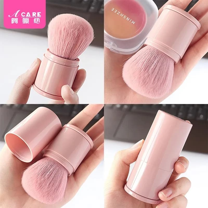 DX01/Blush BrushA1PQ0-Scansione telescopica Finitura portatile Pennello per cipria in polvere Pennello per ombreggiatura Cosmetici Trucco di bellezza Po