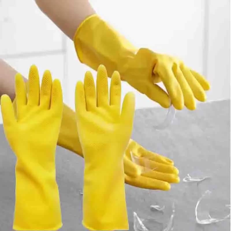 1-10PCS Housework Gloves Household Women's Kitchen Cleaning Dish Washing Brushing Bowls Rubber Waterproof Durable Wash Clothes