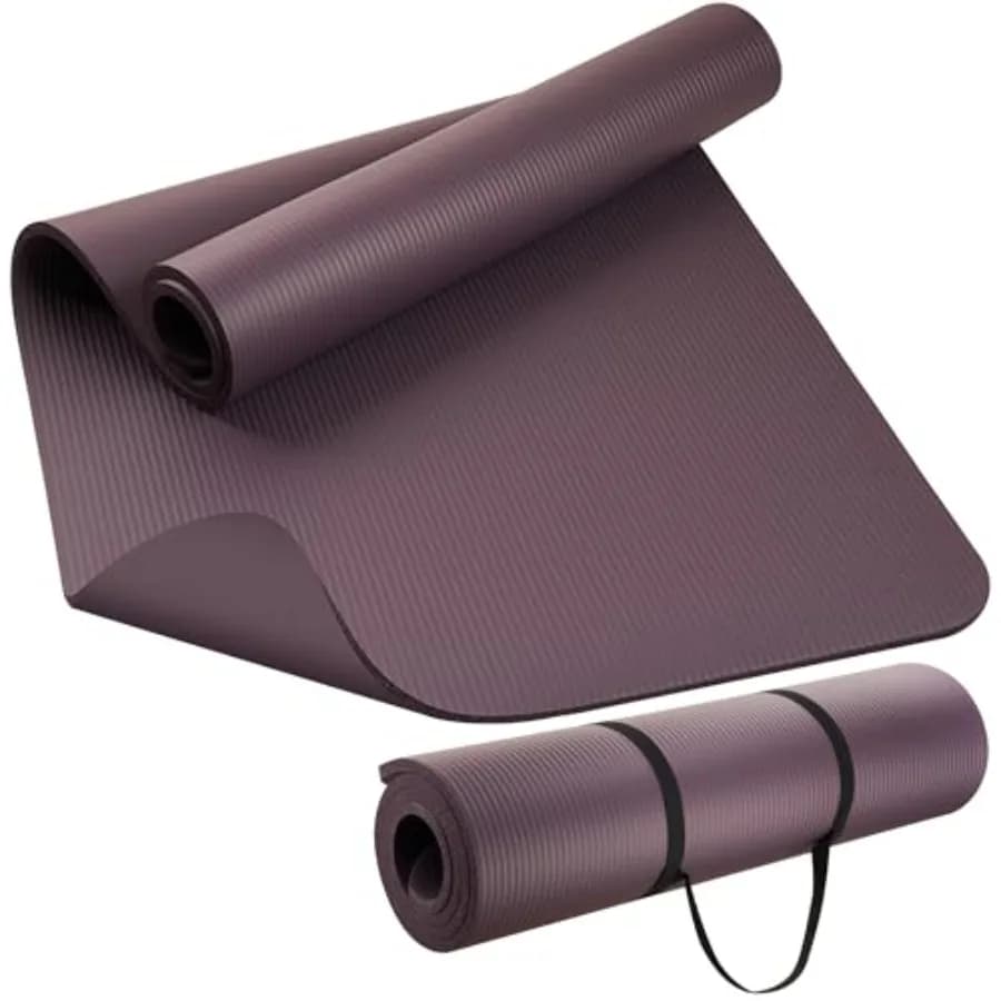 Tappetino Yoga Extra Spesso in NBR per Donne e Uomini, 15mm di Spessore, 183x81cm, Grande Tappetino per Esercizi con Superficie Antiscivolo per Yoga, Pilates e Stretching