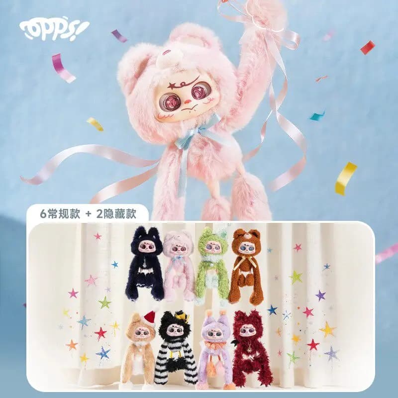Genuine TOPTOY X Colliegogo Opps Striped Bad Cat Series Trendy Blind Box Cute Bag Pendant Decoration Surprise Gift Festival Gift