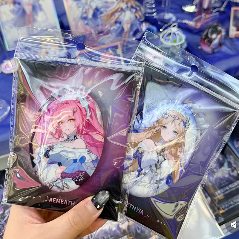Original Wuthering Waves Chain Badge A New Voice For The World Collection Card Animation Online Game Comic Characters Gifts Toys