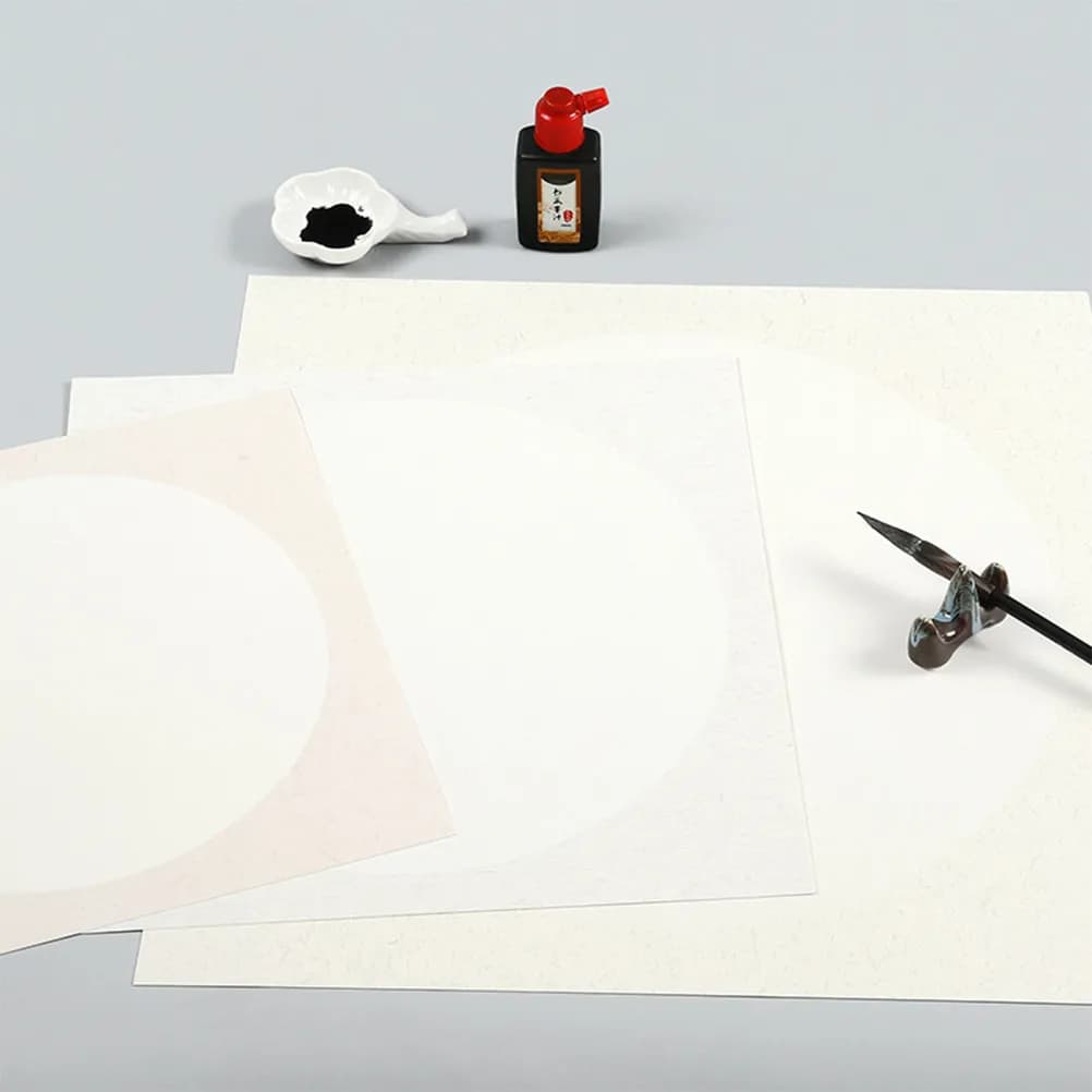 10 Fogli di Carta per Pittura a Ventaglio Cinese, Stile Xuan, Carta Artistica Spessa per Diffusione dell'Inchiostro ad Acqua, Materiali per Pittura
