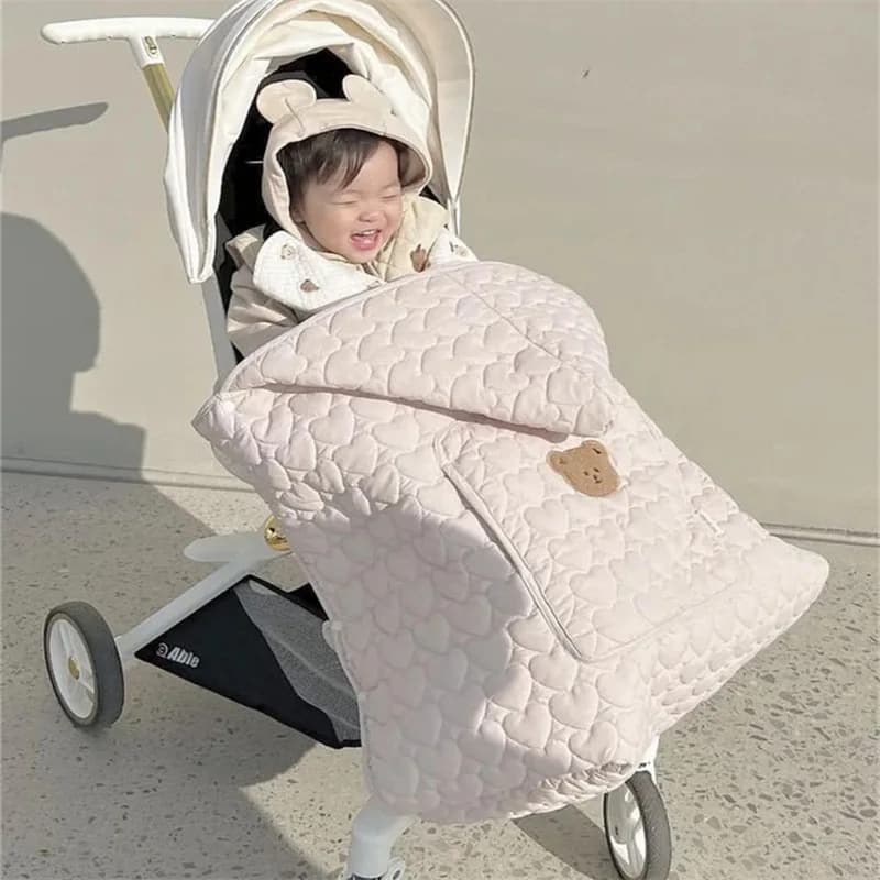 Poncho antivento per bambini in stile coreano addensato caldo tuta per seggiolino auto coperta universale per coprigambe per passeggino