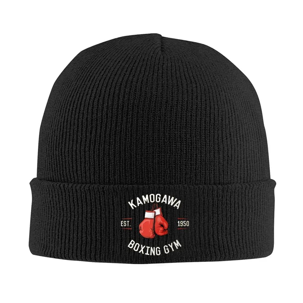 2026 Red gloves hanging gym symbol established Men Women Unisex Knitted Hat Beanie Pullover Cap Winter Thermal Warm Christmas Ou