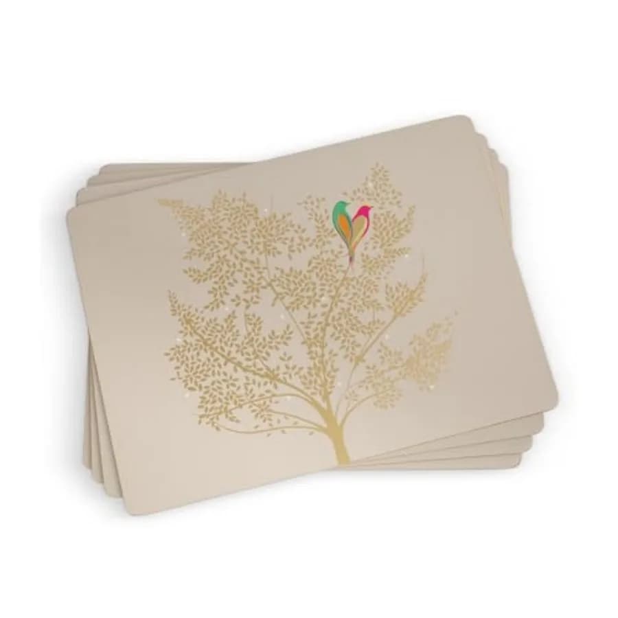 Set di 4 Grandi Tovagliette Pimpernel Sara Miller London Chelsea Collection, Grigio Chiaro