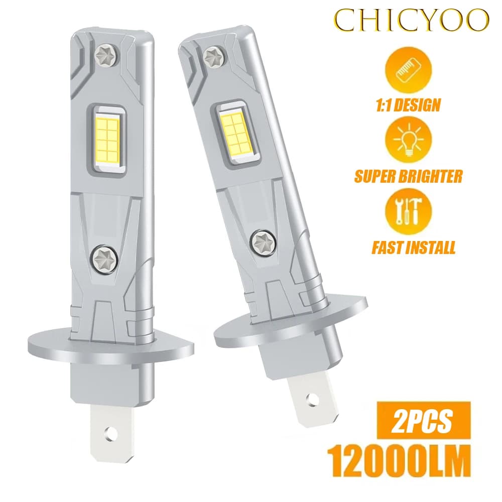 2 pz 12000LM H1 H4 H7 H11 Lampadine per fari a LED 9005 9006 3570 CSP Chip Bianco Super luminoso per fari per auto Fendinebbia Fanless
