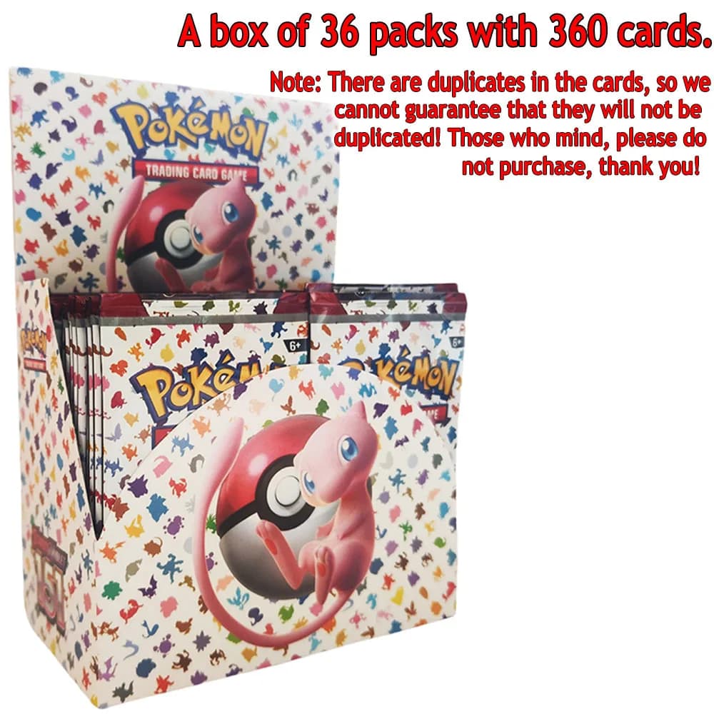 360 Pezzi/Scatola Carte Anime Pokémon Scarlatto e Violetto 151 Versione Inglese SV2a TCG Classics Expansion Booster Box Carte Collezionabili Regalo