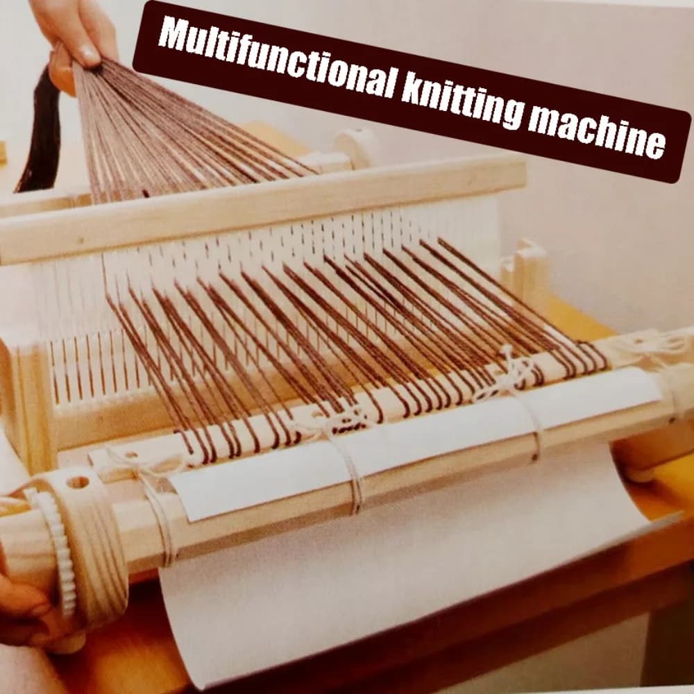 DIY Multifunctional Weaving Loom Professional Solid Wood Household Spinning Wheel Handmade Wool Making Textile Tapestry Gifts