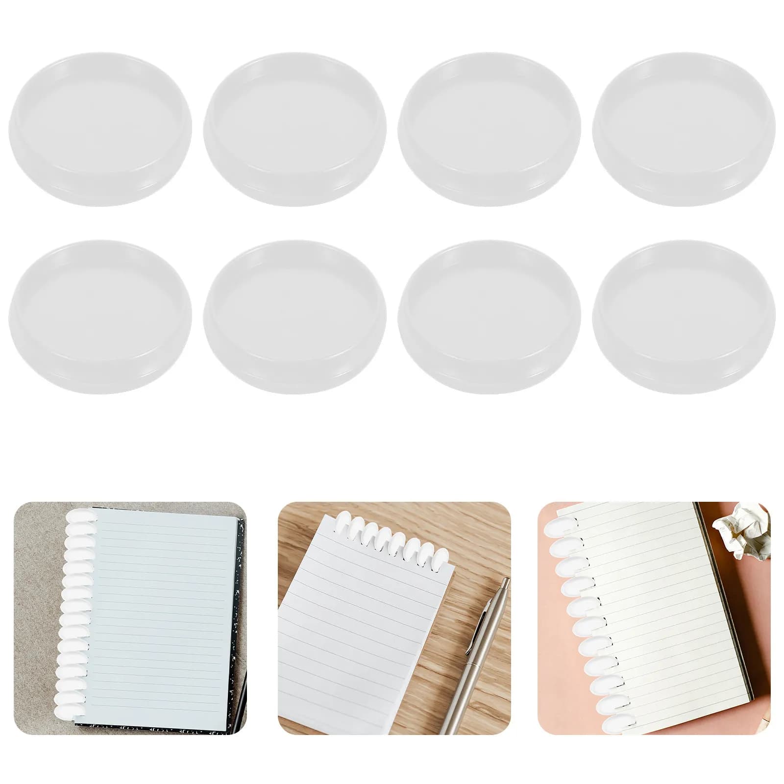 55 Pezzi Piccoli Dischi in Plastica per Rilegatura Tipo Fungo, Dischi per Rilegatura a Fogli Mobili per Agende, Scrapbook, Quaderni, Calendari, Casa