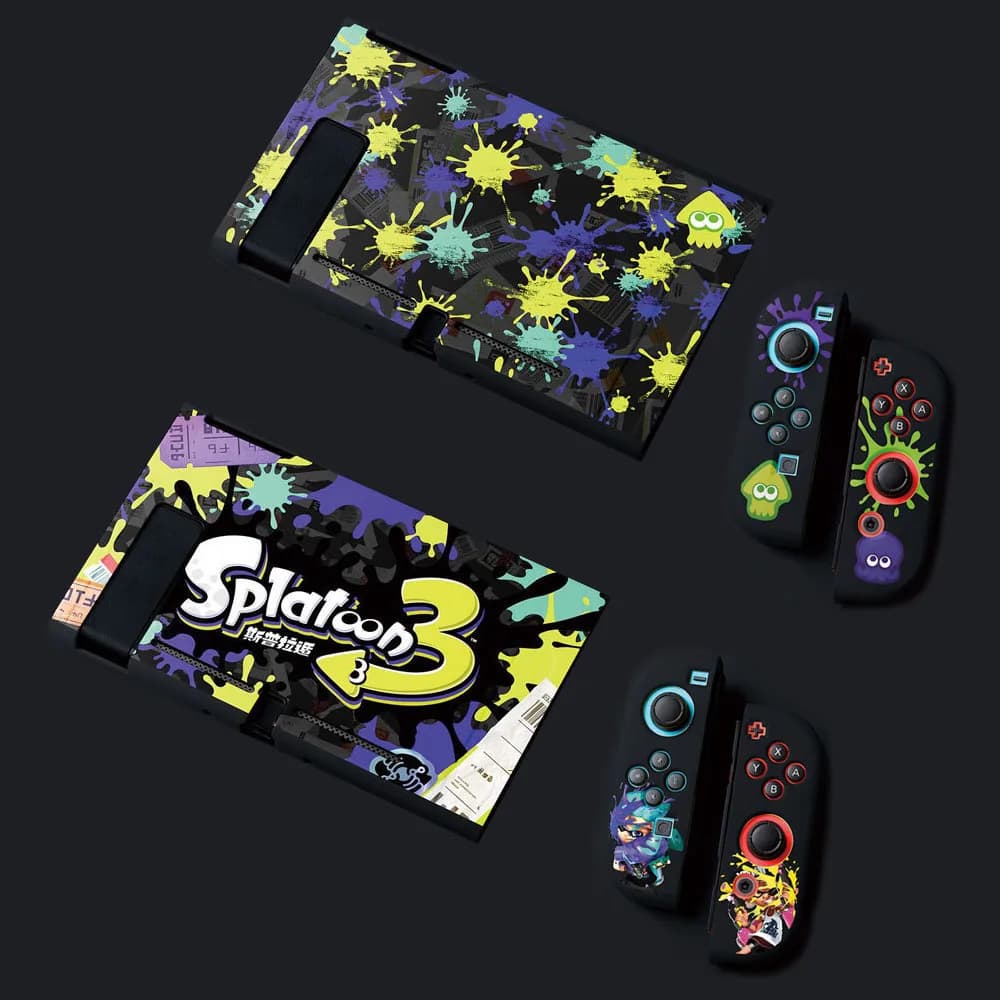 Custodia protettiva per Console in pelle Con Cover morbida in TPU opaco per Nintendo Switch Oled NS Joy-Con Controller Full Front Back Shell Protector
