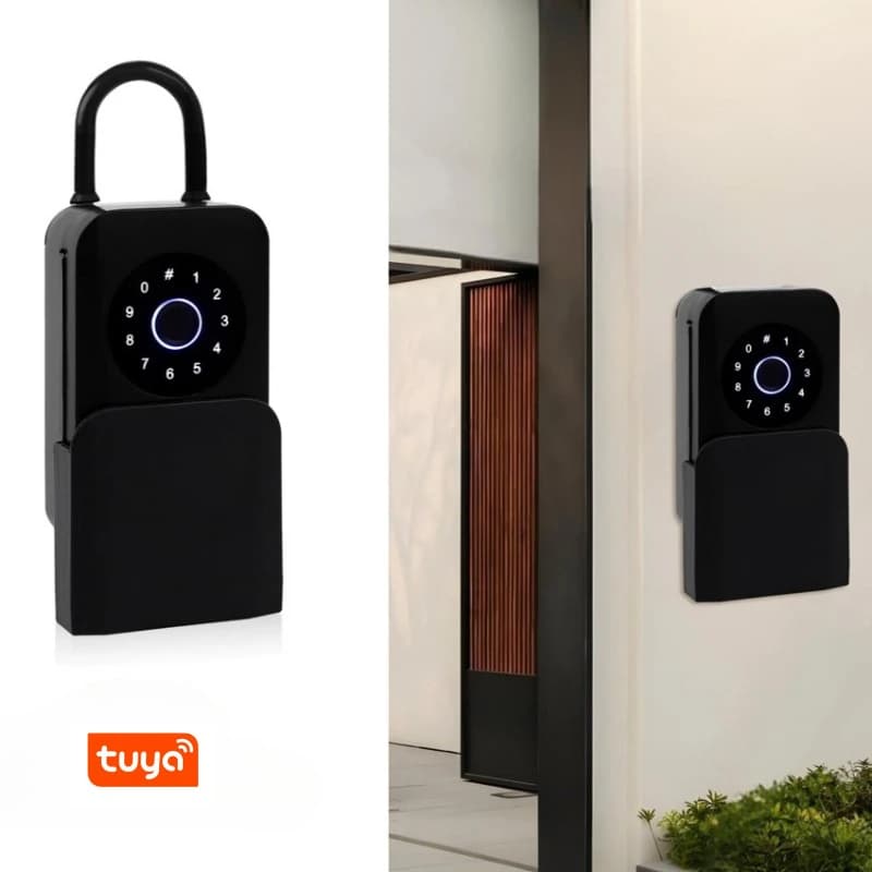 Tuya Bluetooth Smart Key Box Multilingual Electronic Key Fingerprint Password Storage Boxes Lock