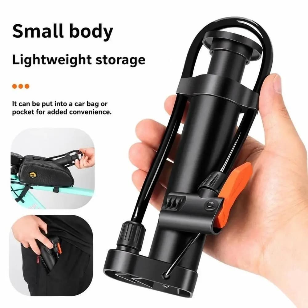 New High Pressure Foot Air Pump Portable Flexible Hose Bicycle Tire Pump Bike Floor Pump Bicycle Inflation