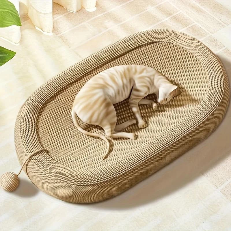 Letto universale per tiragraffi per gatti - Set di palline giocattolo multifunzionali in sisal durevole, mobili per gatti per interni/esterni per tutte le stagioni Durabl