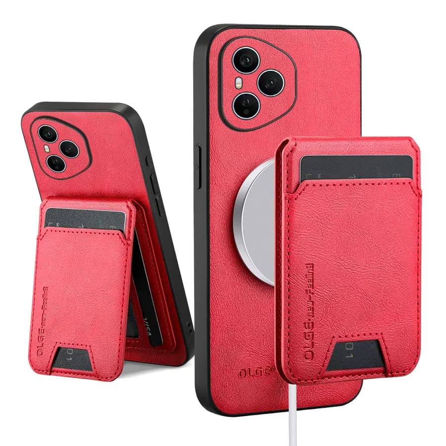 Wallet Case for Honor 400 Lite 300 Ultra 200 Pro 100 90, Magnetic Leather Cover with Mag-safe Support