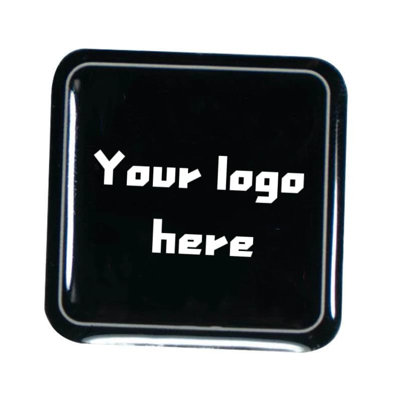 Customized Square Black 3D Dome Resin Stickers Epoxy Crystal Waterproof Round Color Decoration Strong Adhesive Labels