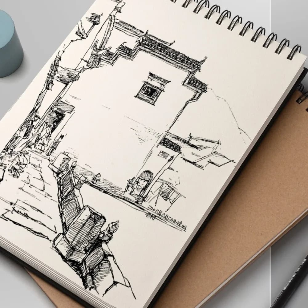 Record Up Turning Loose-Leaf Sketchbook A4 A5 A6 8K 16K Diary Memo Notepad Taking Notes Journal Hand Ledger Students
