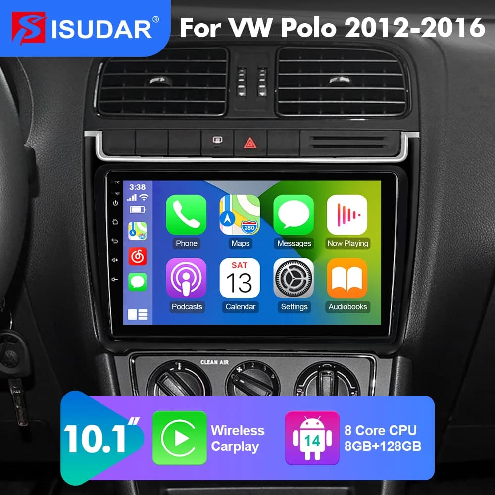 2026 nuovo! Autoradio QLED Android 14 per VW/Volkswagen/POLO mk5 Sedan, sistema multimediale 2 DIN con telecamera, DSP, CarPlay, Android Auto, 8 core