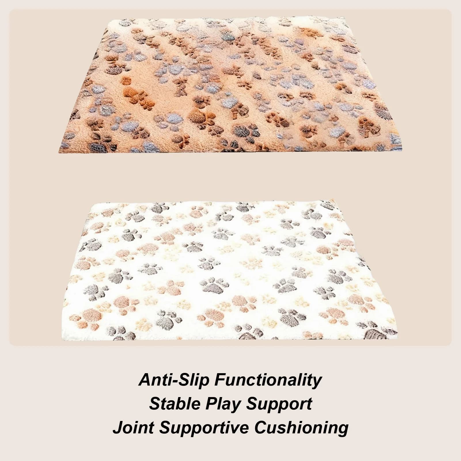 Self Heating Cat Bed Claw Print Pattern Pet Warming Blanket Pet Warm Mat For Cats Dogs Kitten Puppy Indoor Home Bedroom Living