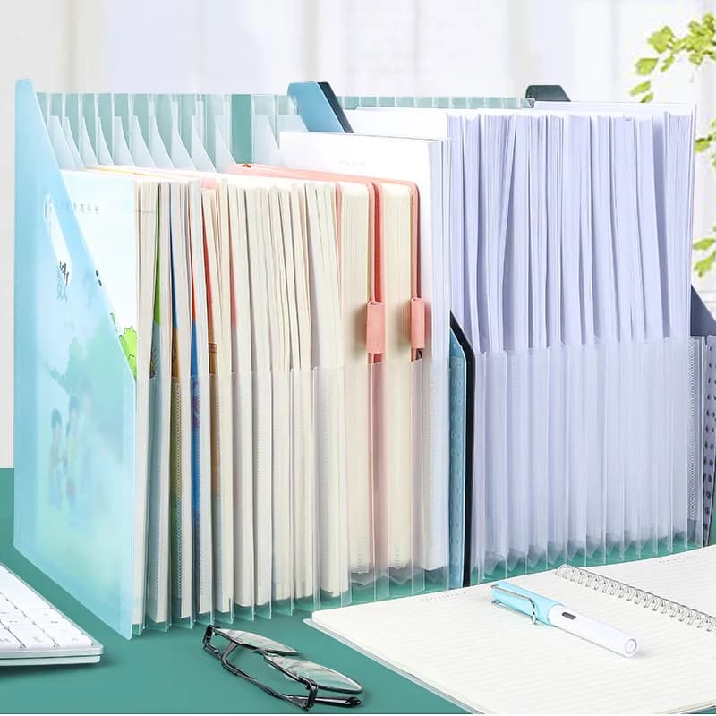 Cartella di file creativa Organizzatore di carta per documenti Portaoggetti Scatola di espansione multistrato Organizzatore di file di cancelleria per ufficio scolastico