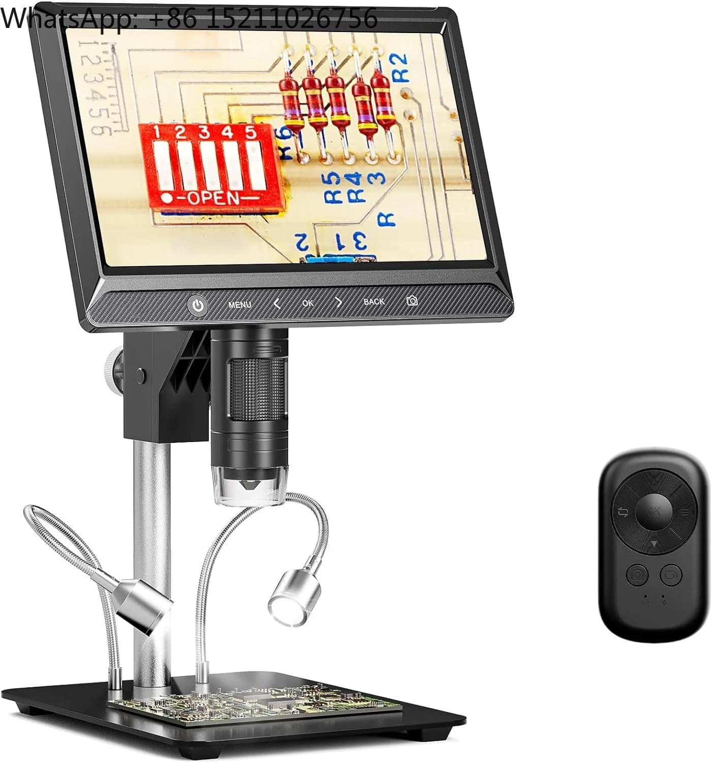 Microscopio digitale LCD da 10" con luce per collezionisti Micro microscopio per saldatura per riparazione elettronica Lente d'ingrandimento per adulti