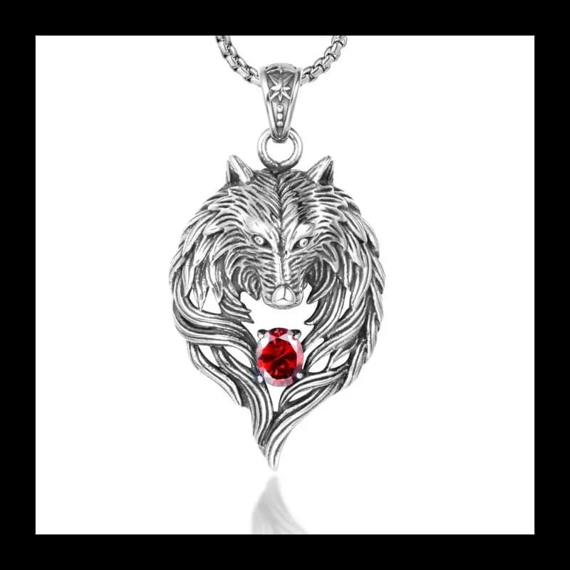 Gioielli in acciaio al titanio di moda Collana in stile famoso tibetano Yunnan Collana con ciondolo volpe a doppia faccia con diamanti e zirconi SP718
