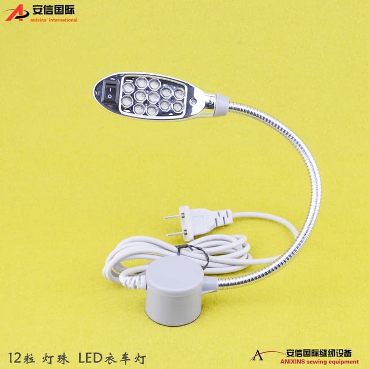 Lampada per macchina da cucire a 12 compresse Lampada da lavoro industriale Lampada per macchina da cucire Lampada per macchina da cucire a LED Accessori per cucire leggeri Lampada per auto Ma