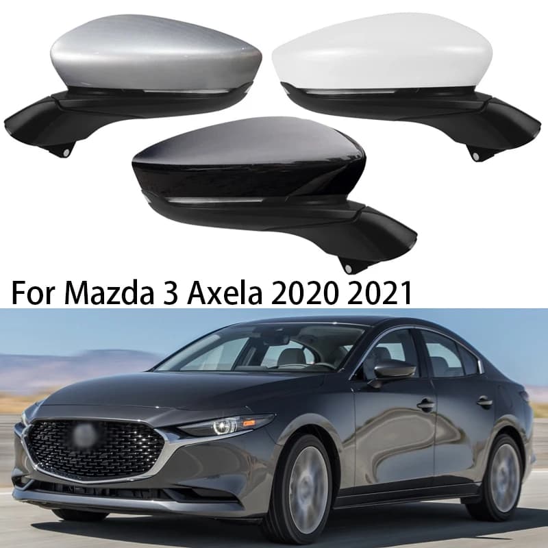 Specchietto retrovisore per porta esterna dell'auto Assy per MAZDA 3 Axela 2020 2021 Auto elettrica pieghevole riscaldamento indicatore di direzione telecamera di memoria