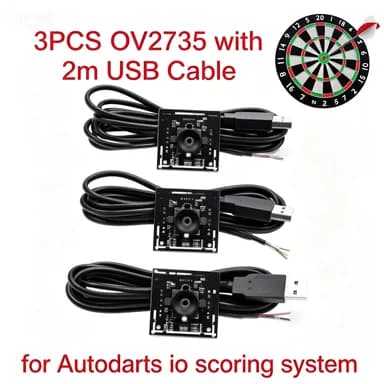 3pcs/6pcs/9pcs 100° No Distortion 30FPS OV2735 USB Camera for Autodarts.io Dart Scoring Raspberry Pi Mac Linux Plug & Play