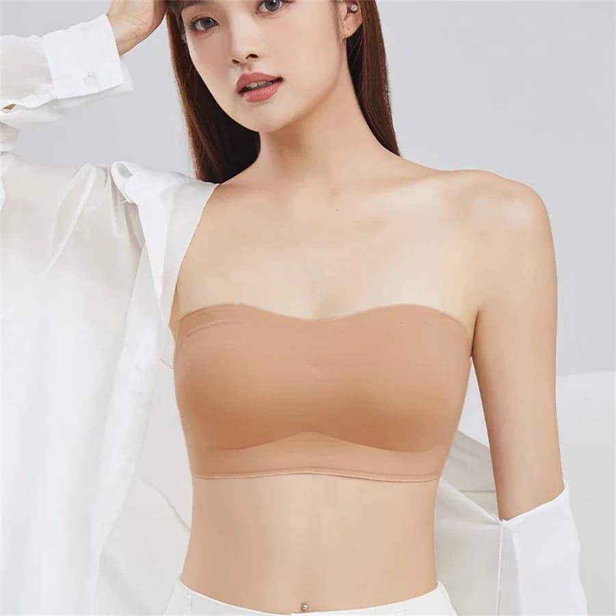 Invisible Strapless Sexy Bras Women Comfortable Seamless Wireless Push Up Bra Lady Tube Top Supportive Wedding Bralettes Women's