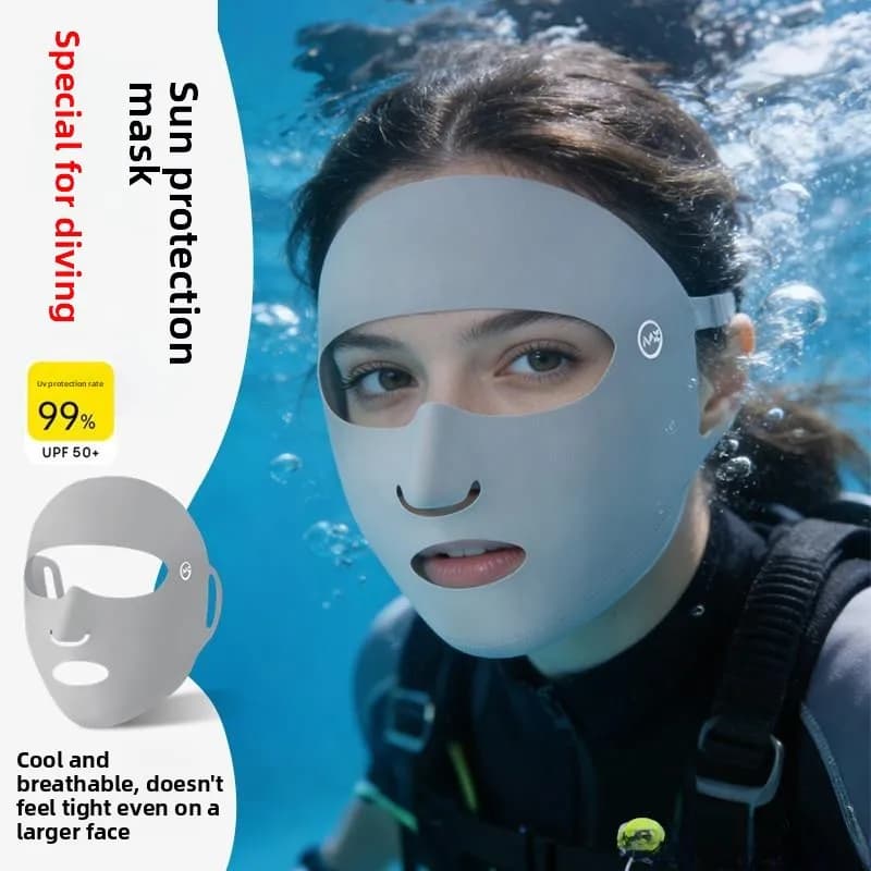 Unisex Ice Silk Snorkeling Mask for Diving and Swimming, Breathable with Solar Protection and Design for Bocca and Naso Exhibition