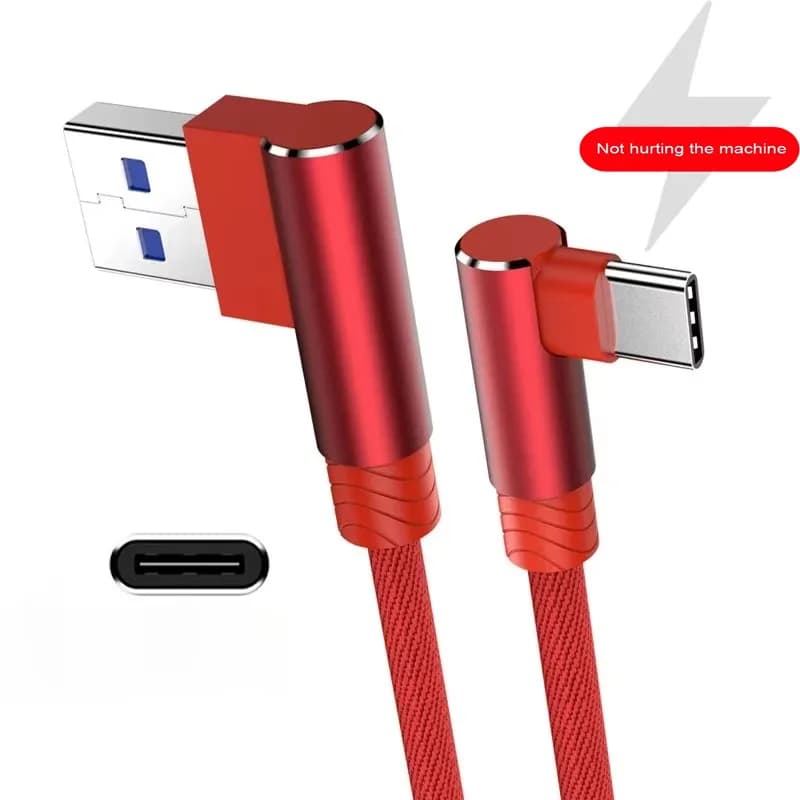 10A Car Audio Speaker Charging Cable Fast Angle Refill Data Cable Folded by USB Type C PD Car Charging Accessories for Samsung Xiaomi