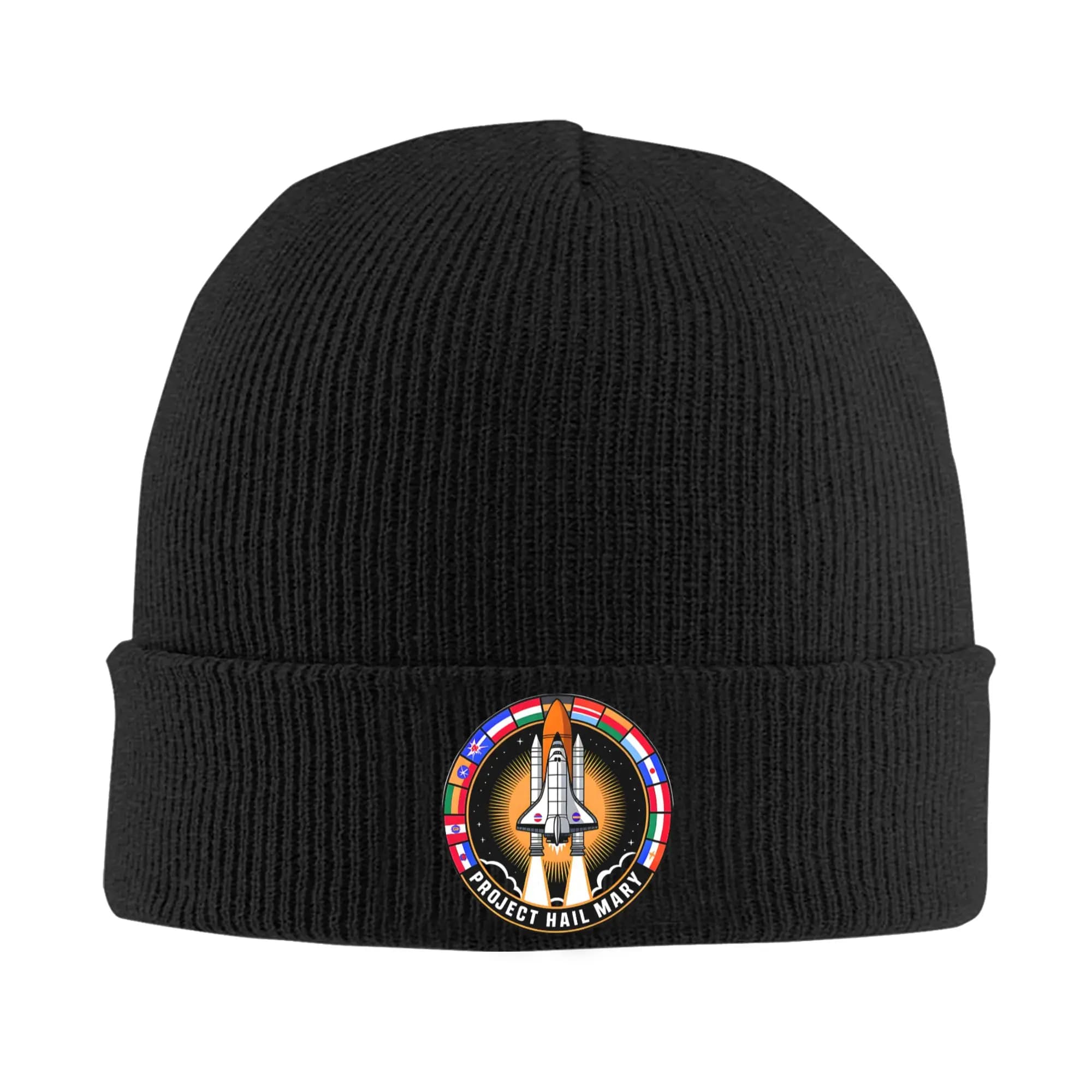 Cappello lavorato a maglia con logo del film Project Hail Mary, cappelli carini per uomo e donna, cappelli da palestra, design autunnale, cappelli caldi e morbidi