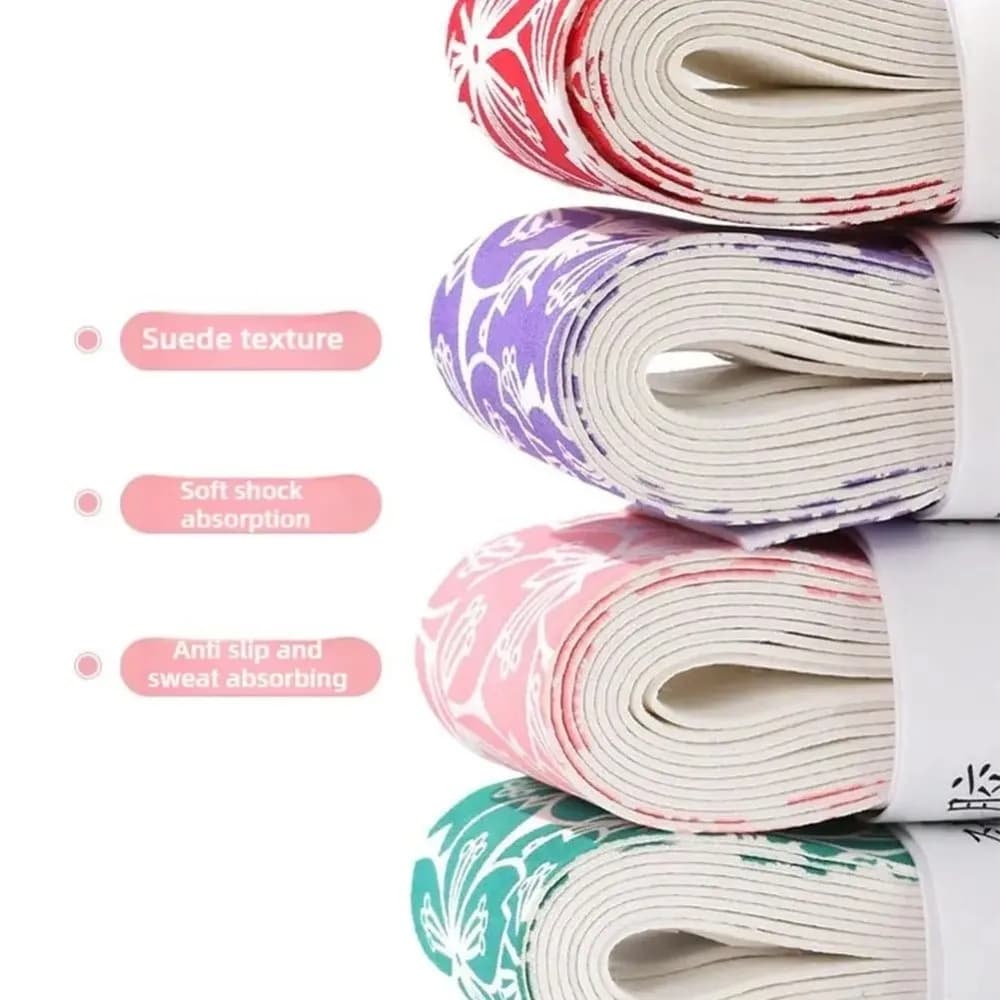 Sakura Print Badminton Handle Wrap Tape Non-Slip Sweat-Absorbent Tennis Racket Grip Tape Wear-resistant Shock-Absorbing