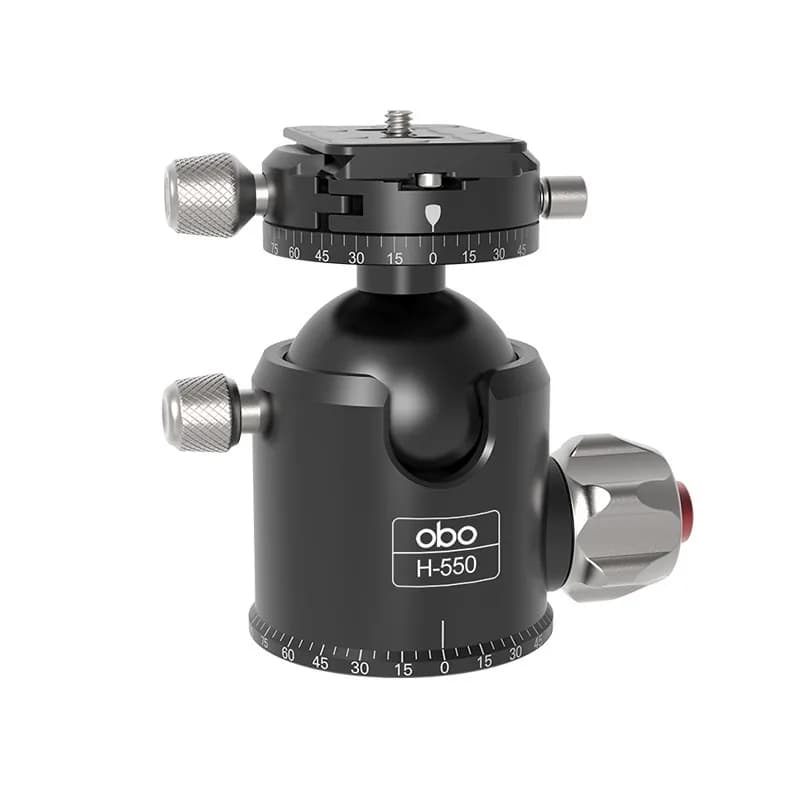 Testa a sfera video con testa a sfera per treppiede per fotocamera DSLR in alluminio doppia panoramica CNC