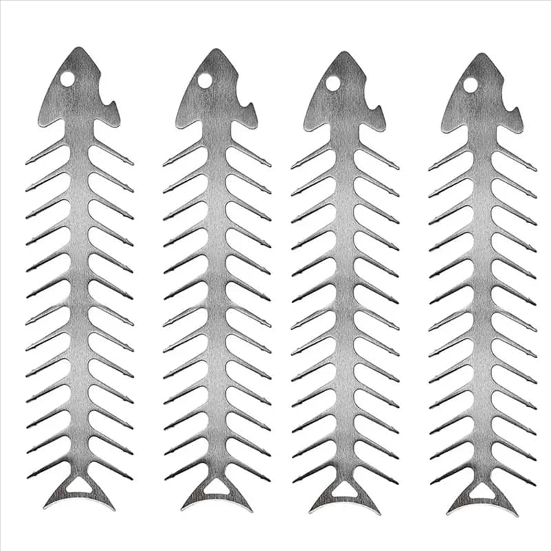 Spiedini per barbecue in acciaio inossidabile JHD Spiedini per lische di pesce Utensili per barbecue Accessori per griglia per barbecue Griglia