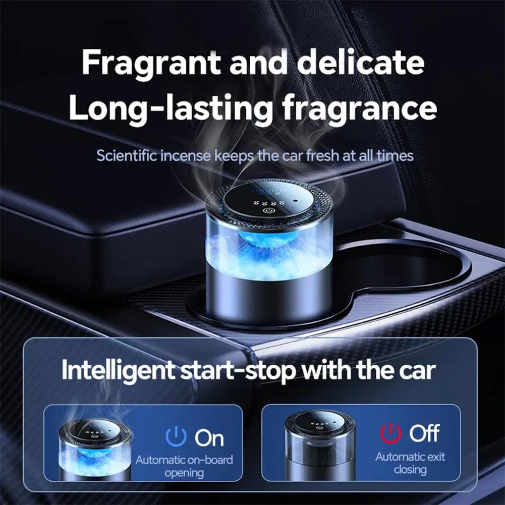 Smart Car Fragrance Diffuser Rechargeable Air Diffuser Cloud RGB with Deodorant Internal Fog Air Light Air Car Freshe K1Q7
