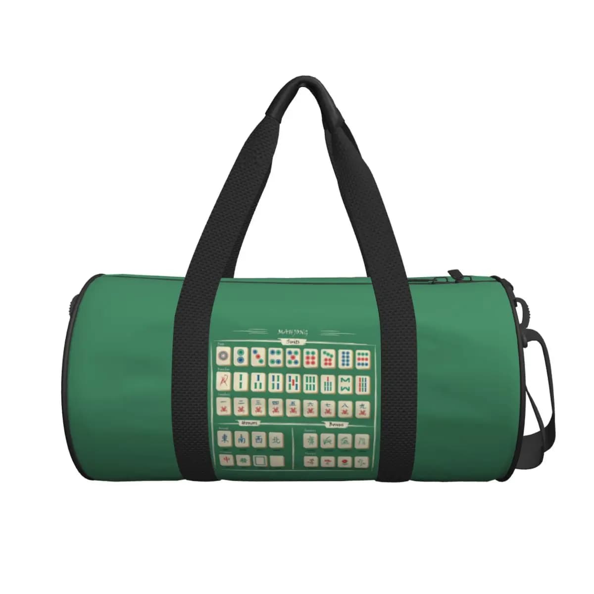 Mahjong Tile Pattern Large Duffle Gym Bag Multi-Functional Duffle Travel Bags Handbags Fitness bag
