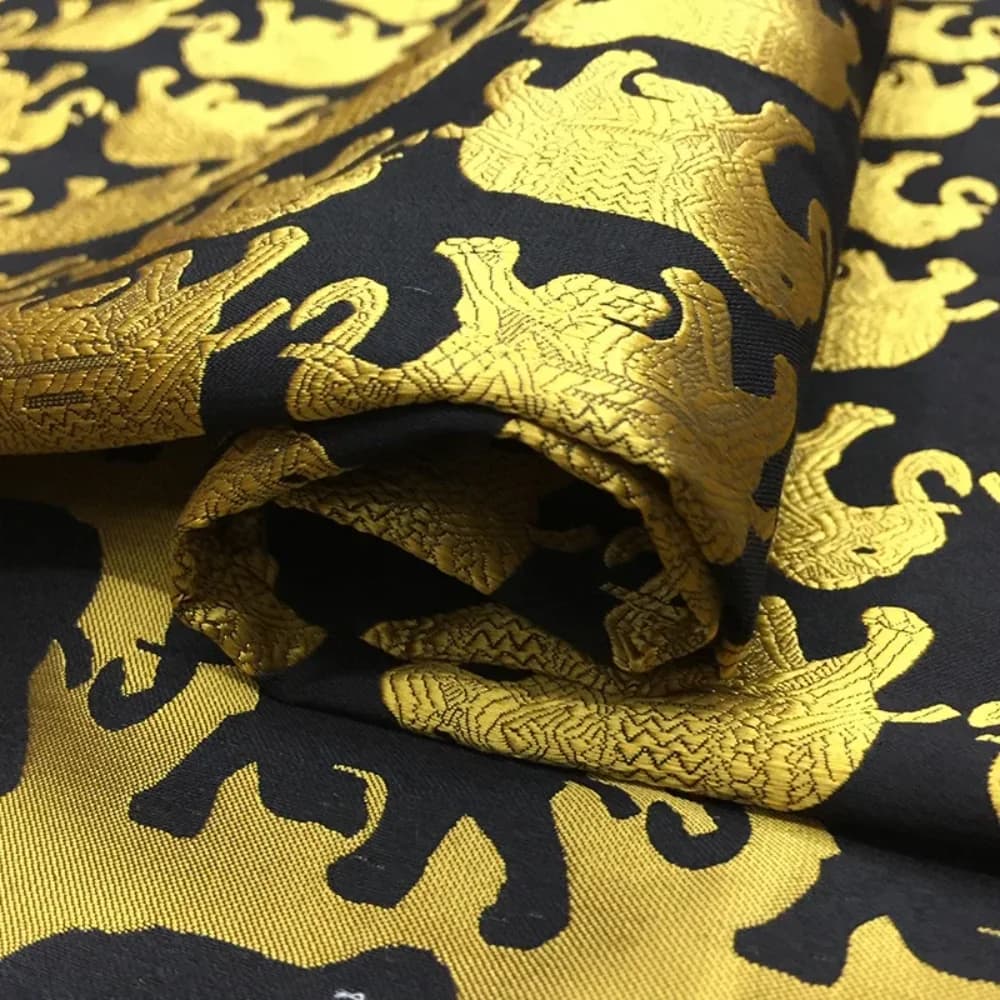 Jacquard Brocade Fabric Spring Autumn Winter Cartoon Elephant Pattern High-end Dress Clothing Diy Sewing Fashion Wholesale Cloth