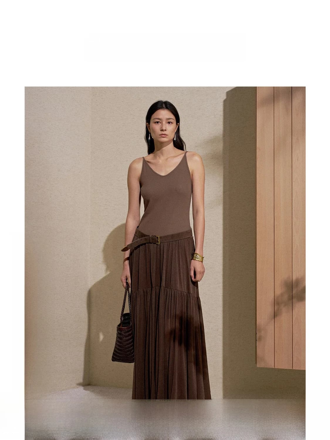 ZhiZhi Nuovo Stile Estivo Abito Halter Reversibile con Ampia Gonna e Cintura in Vita, Semplice Tinta Unita in Misto Cotone Poliestere
